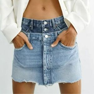 Viral Zara TRF Denim Skirt
